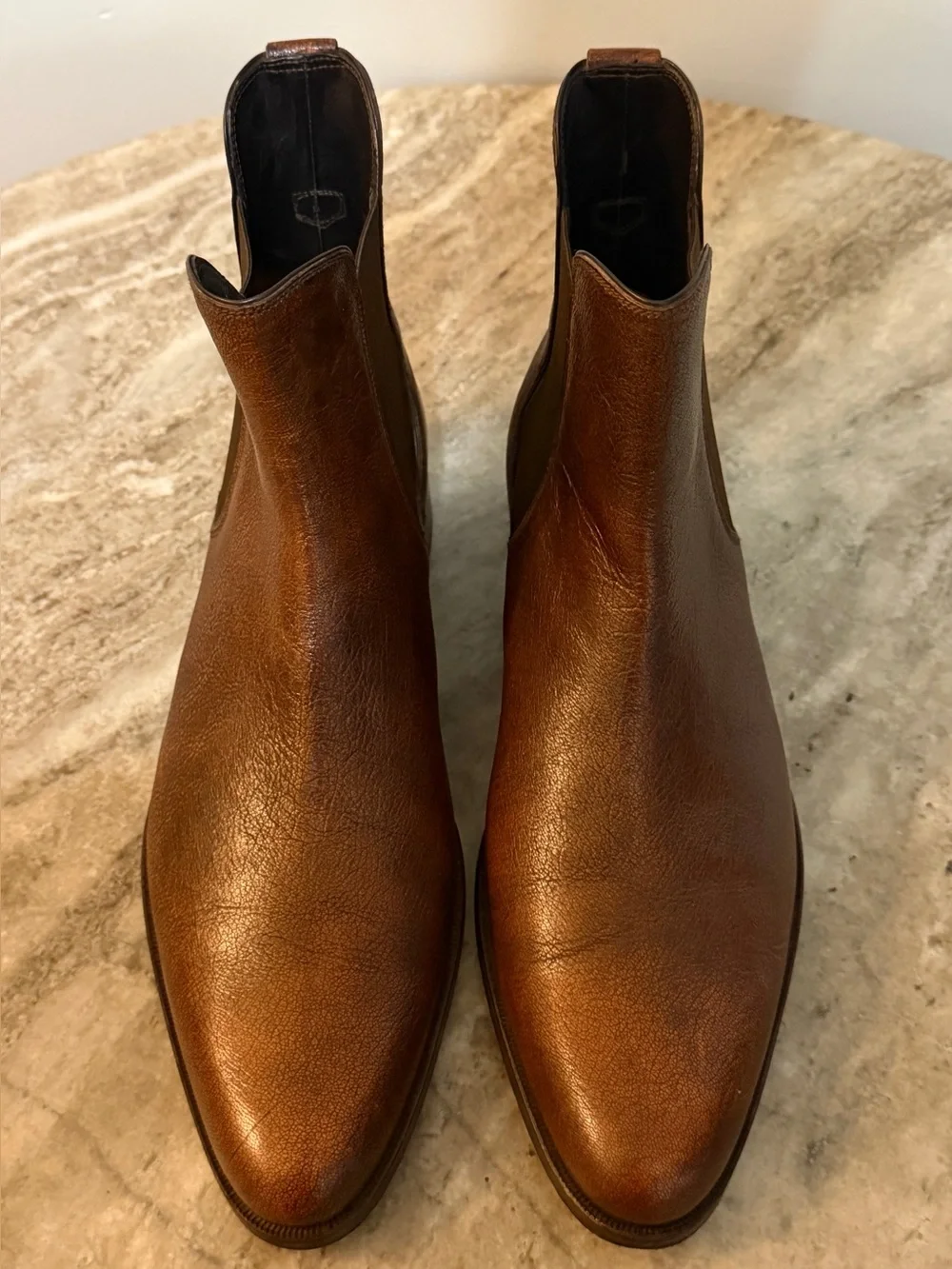 SERGIO ROSSI BROWN LEATHER CHELSEA BOOTS US SZ 8 /  7 UK  $1200 RM WILLIAMS